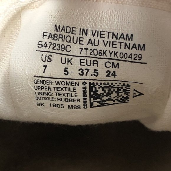 Converse Chuck Taylor All Star Shoreline Slip On Sneaker Shoe Knit White Women 7 - Picture 9 of 9